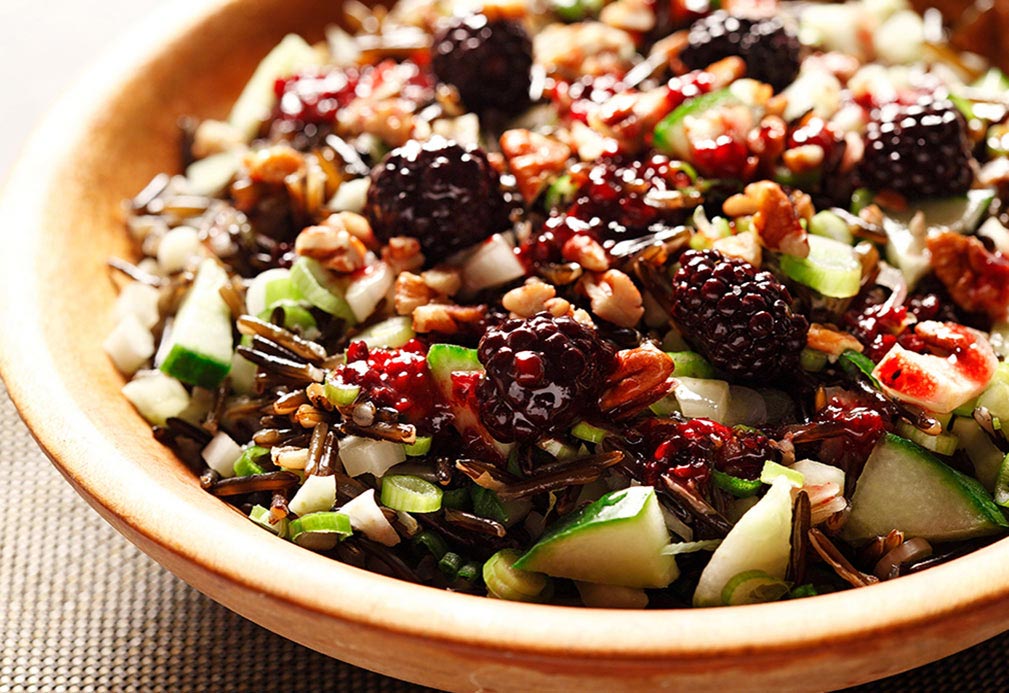 Wild rice salad recipe made with canola oil developed by Patricia Chuey