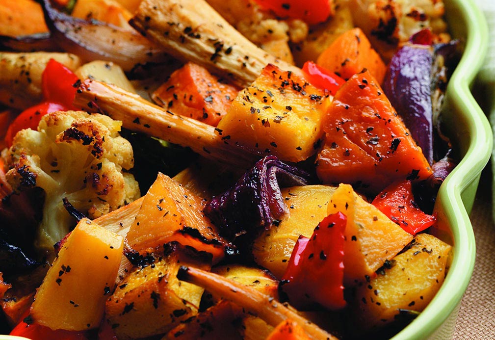 Maple Roasted Vegetables recipe made with canola oil