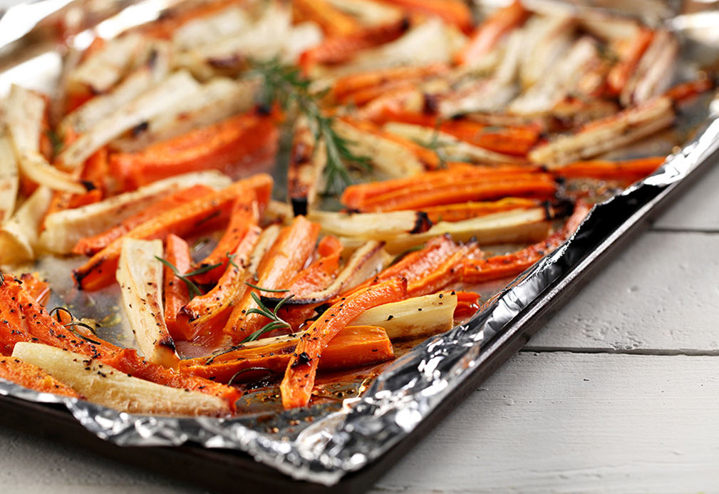 Roasted Carrots and Parsnips recipe made with canola oil