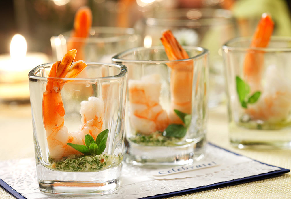 Shrimp Cocktail with Lemon Mint Pesto