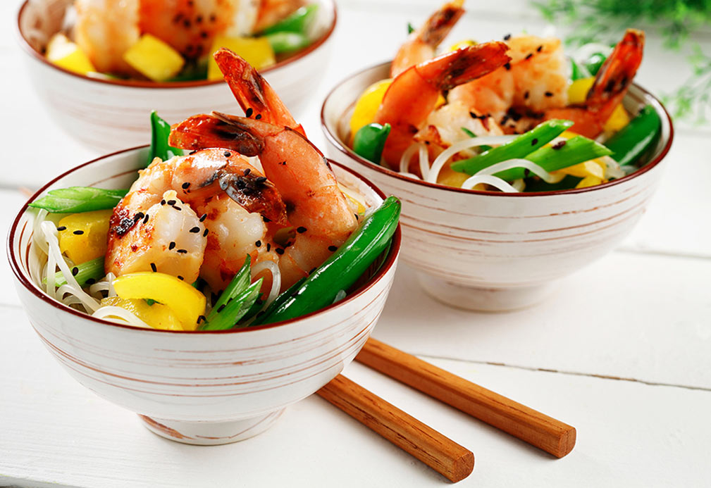 Spicy Ginger Shrimp recipe made with canola oil